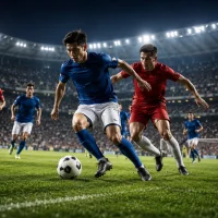 worldcup Intense soccer showdown under lights