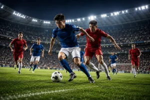 worldcup Intense soccer showdown under lights